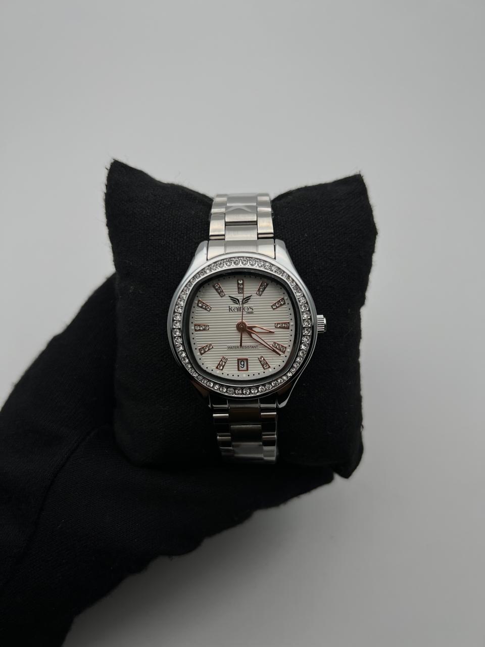 KAIROS DAMA ACERO/PLATEADO CARA/BLANCA BISEL/CUBANO
