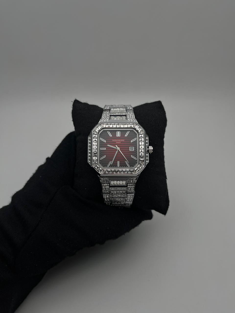 PTK GNV CUBANO ACERO/PLATEADO CARA/ROJA BISEL/PLATEADO