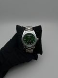 RX DT ACERO/PLATEADO/TRENZADO CARA/VERDE BISEL/PLATEADO