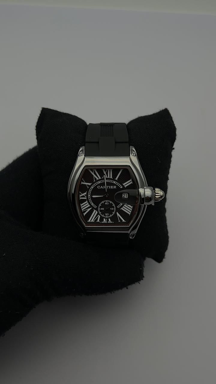 CRTR GOMA/NEGRO CARA/NEGRA/CRONO BISEL/PLATEADO