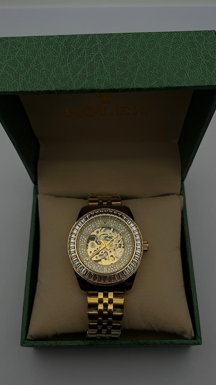 RX AUTOMATICO ACERO/CUBANO/DORADO CARA DORADA BISEL DORADO