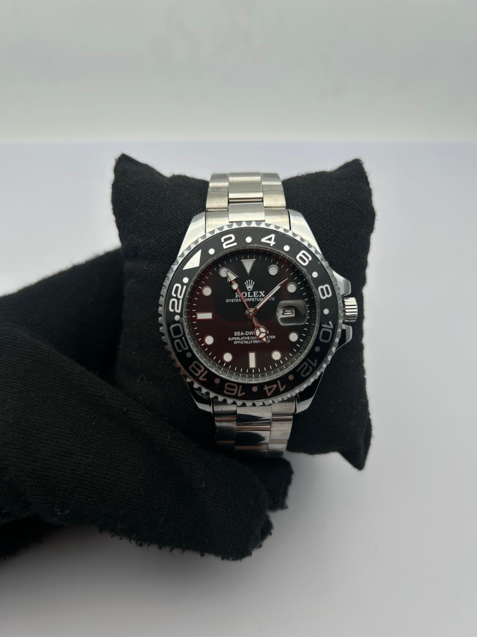 RX SEA ACERO PLATEADO CARA NEGRA BISEL NEGRO
