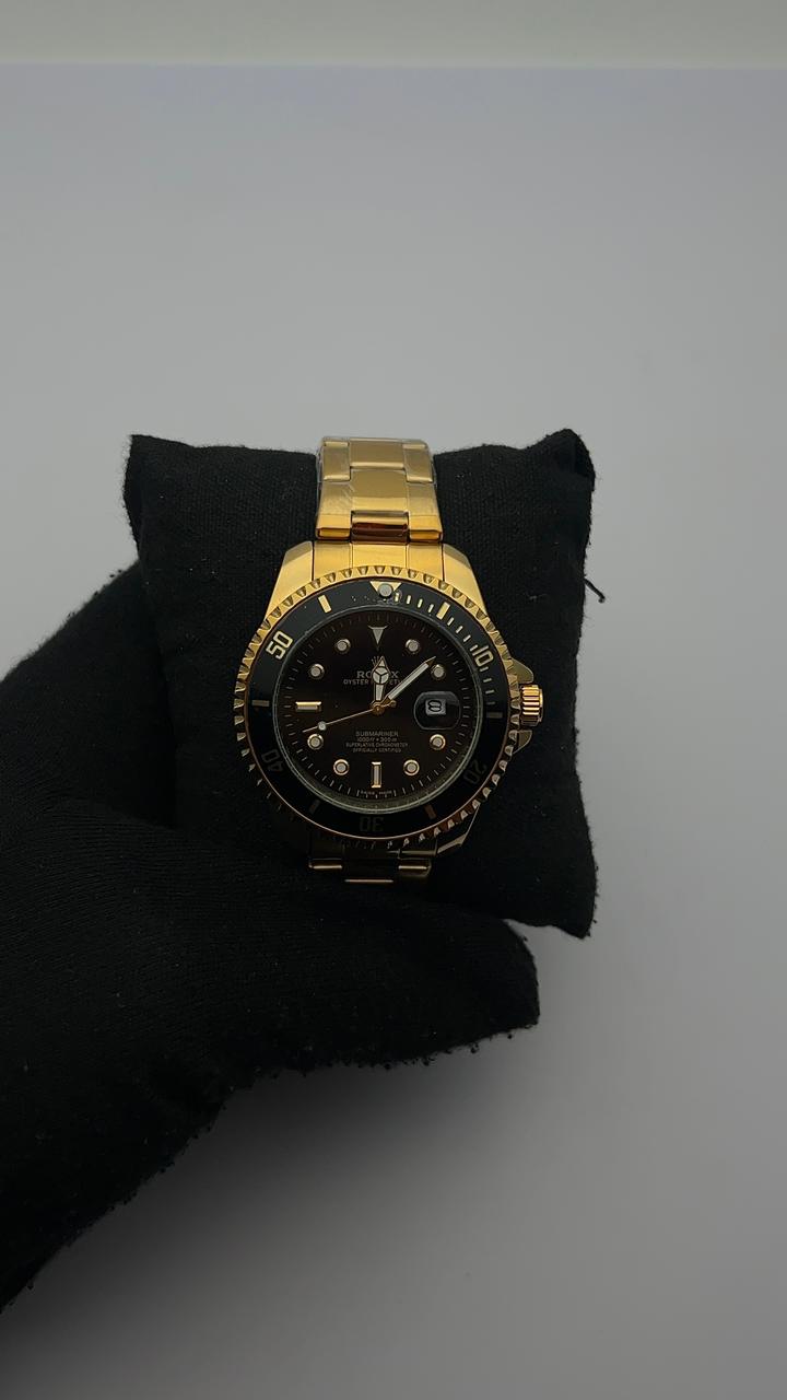 RX SUBMRN TRADICIONAL DORADO CARA NEGRA BISEL NEGRO