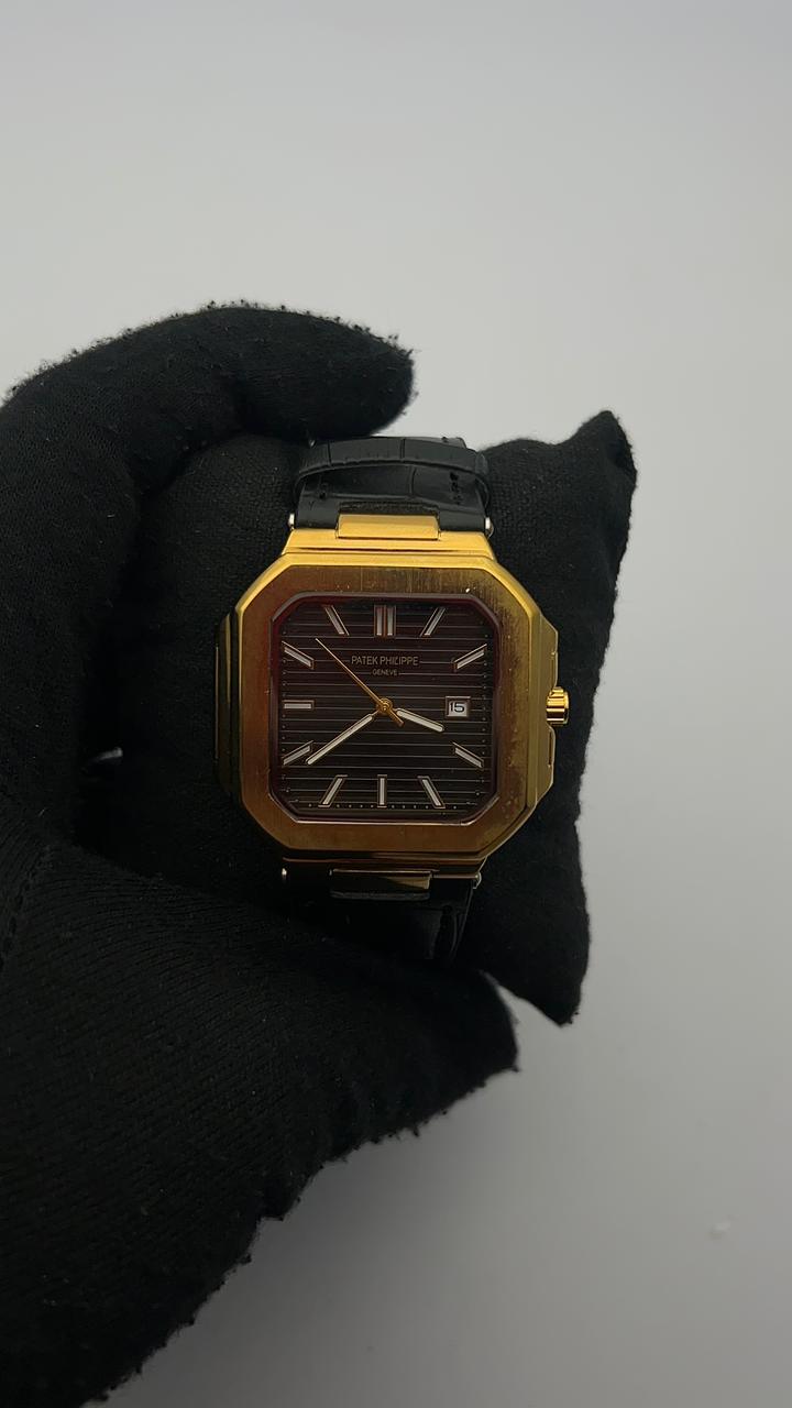 PTK CUERO/NEGRO BISEL/DORADO CARA/NEGRA
