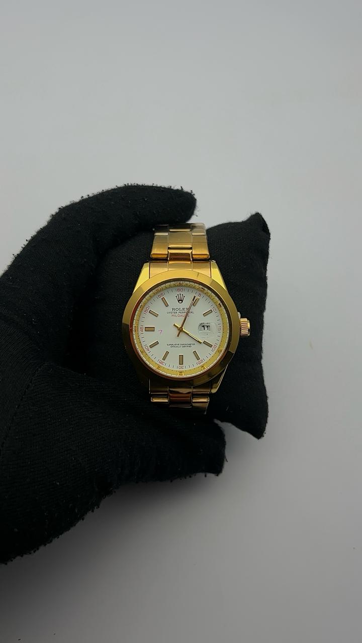 RX MILGSS ACERO/DORADO CARA/BLANCA BISEL/DORADO