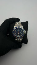 RX DTS ACERO/PLATEADO/TRENZADO CARA/AZUL BISEL/PLATEADO/AZUL/CUBANO