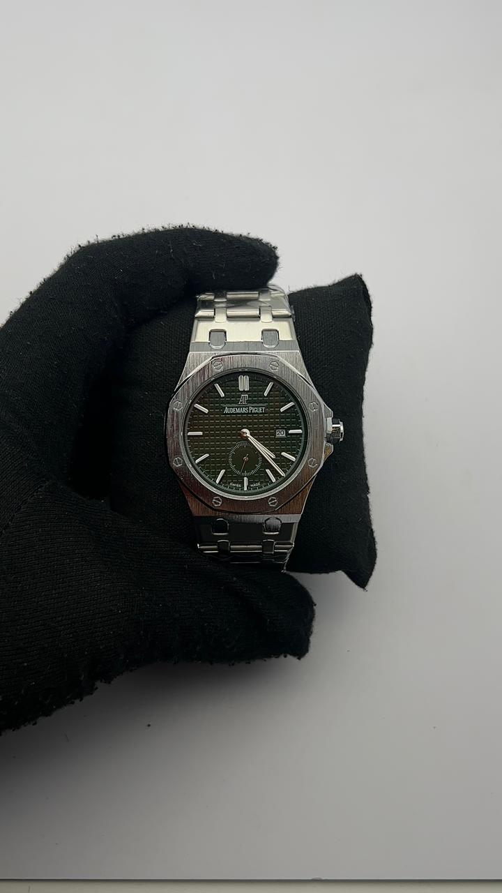 AP ACERO/PLATEADO CARA/VERDE/CRONO BISEL/OCTAGONAL/PLATEADO