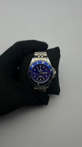 RX SUBMRN ACERO TRENZADO CARA AZUL BISEL AZUL