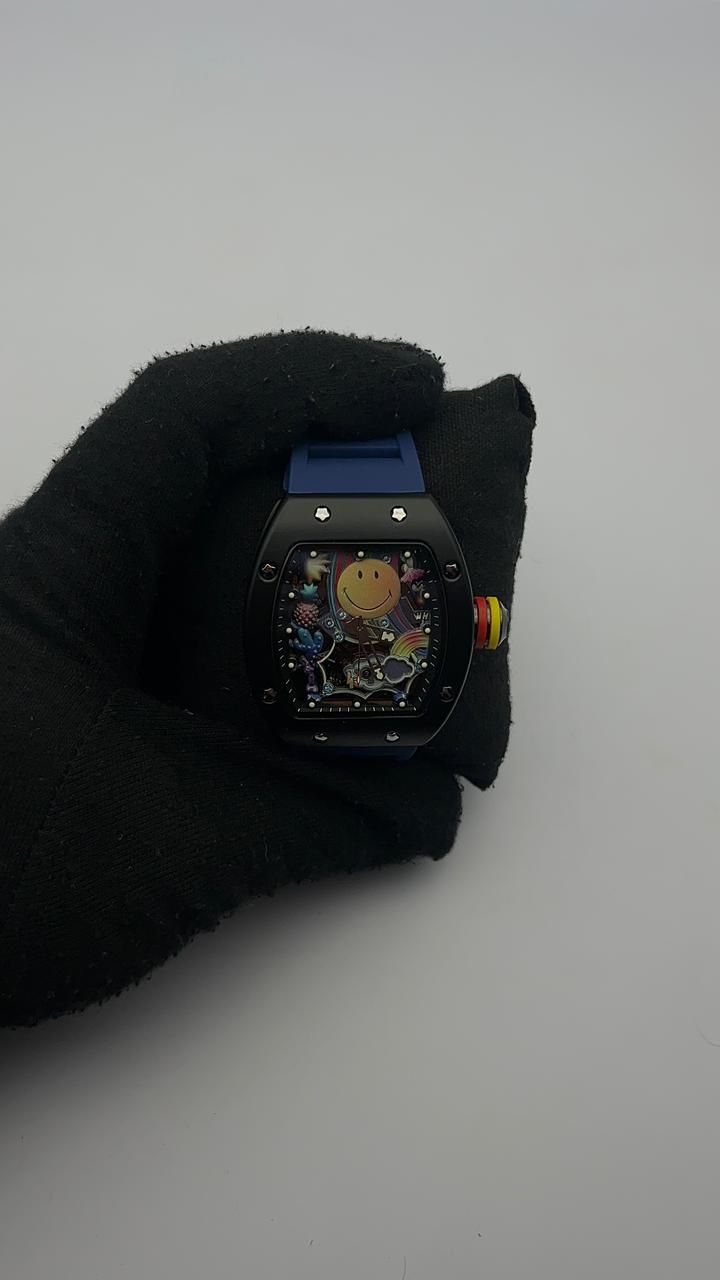 R MILLE J.B GOMA/AZUL CARA/MULTICOLOR BISEL/NEGRO