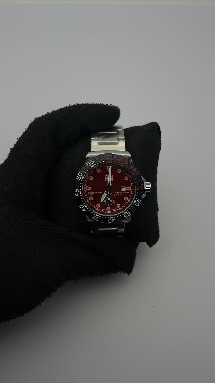 T4G ACERO/PLATEADO BISEL/NEGRO CARA/ROJA