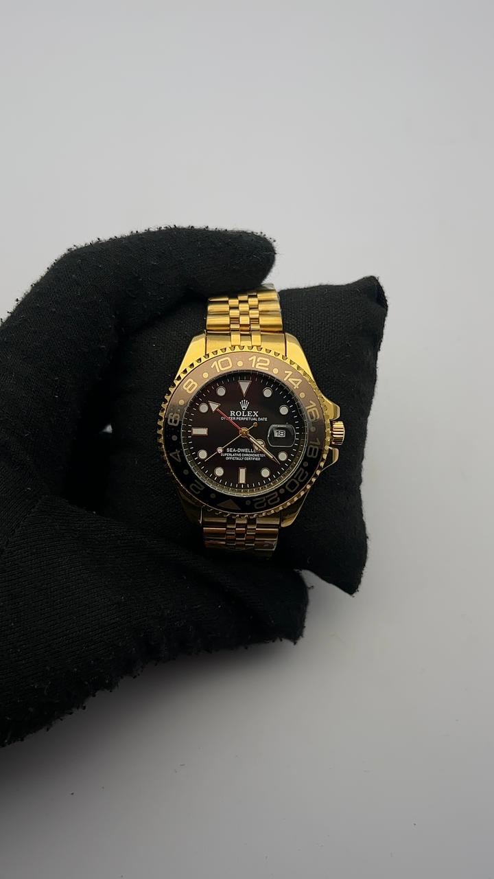 RX GMT ACERO/DORADO/TRENZADO CARA/NEGRA  BISEL/ROSA/NEGRO