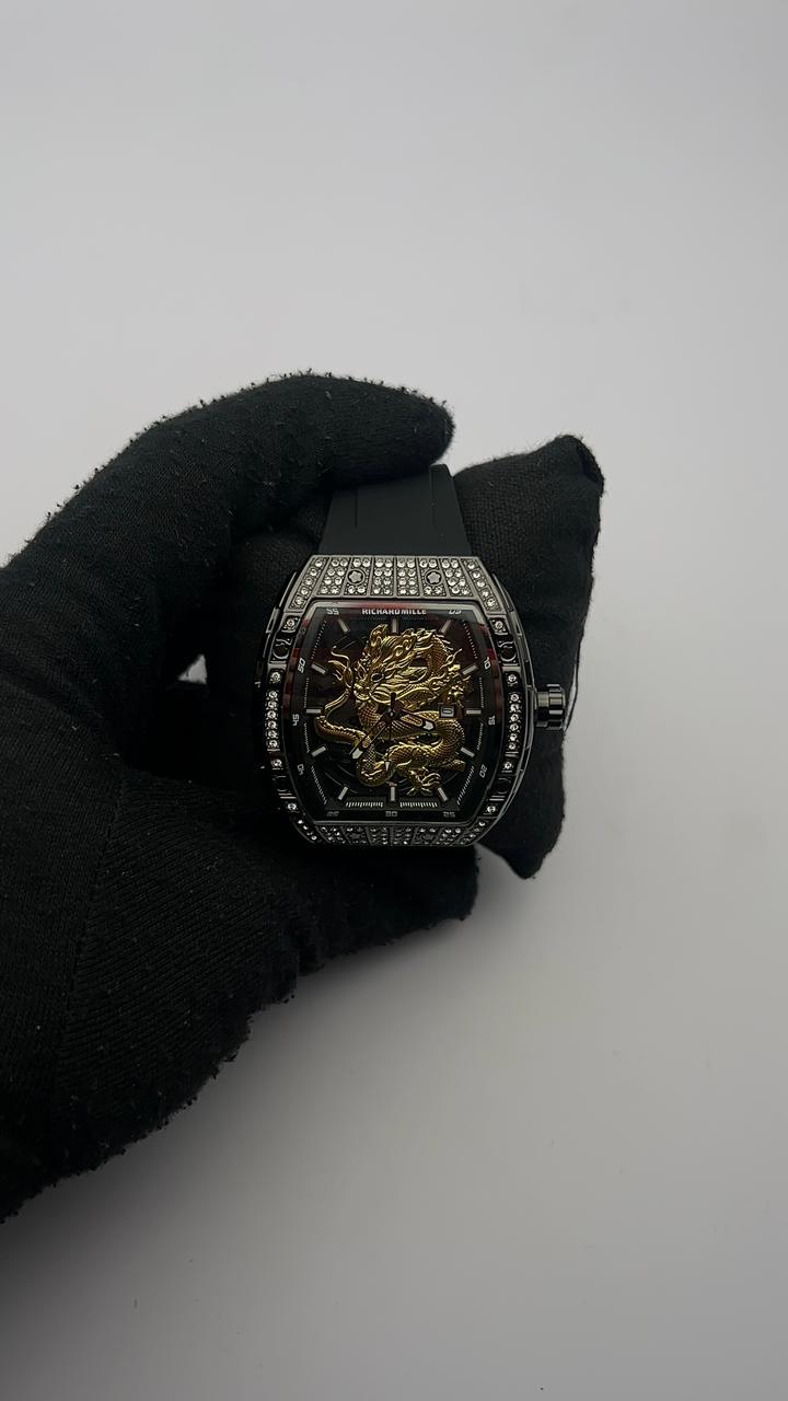 R. MILLE GOMA/NEGRA CARA/DORADA/DRGN BISEL/PLATEADO/CUBANO CAJA/PLANA