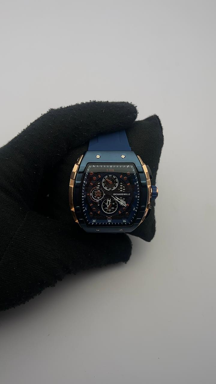 R. MILLE GOMA/AZUL CARA/AZUL/3 CRONOS BISEL/AZUL/PALO ROSA CAJA/PLANA