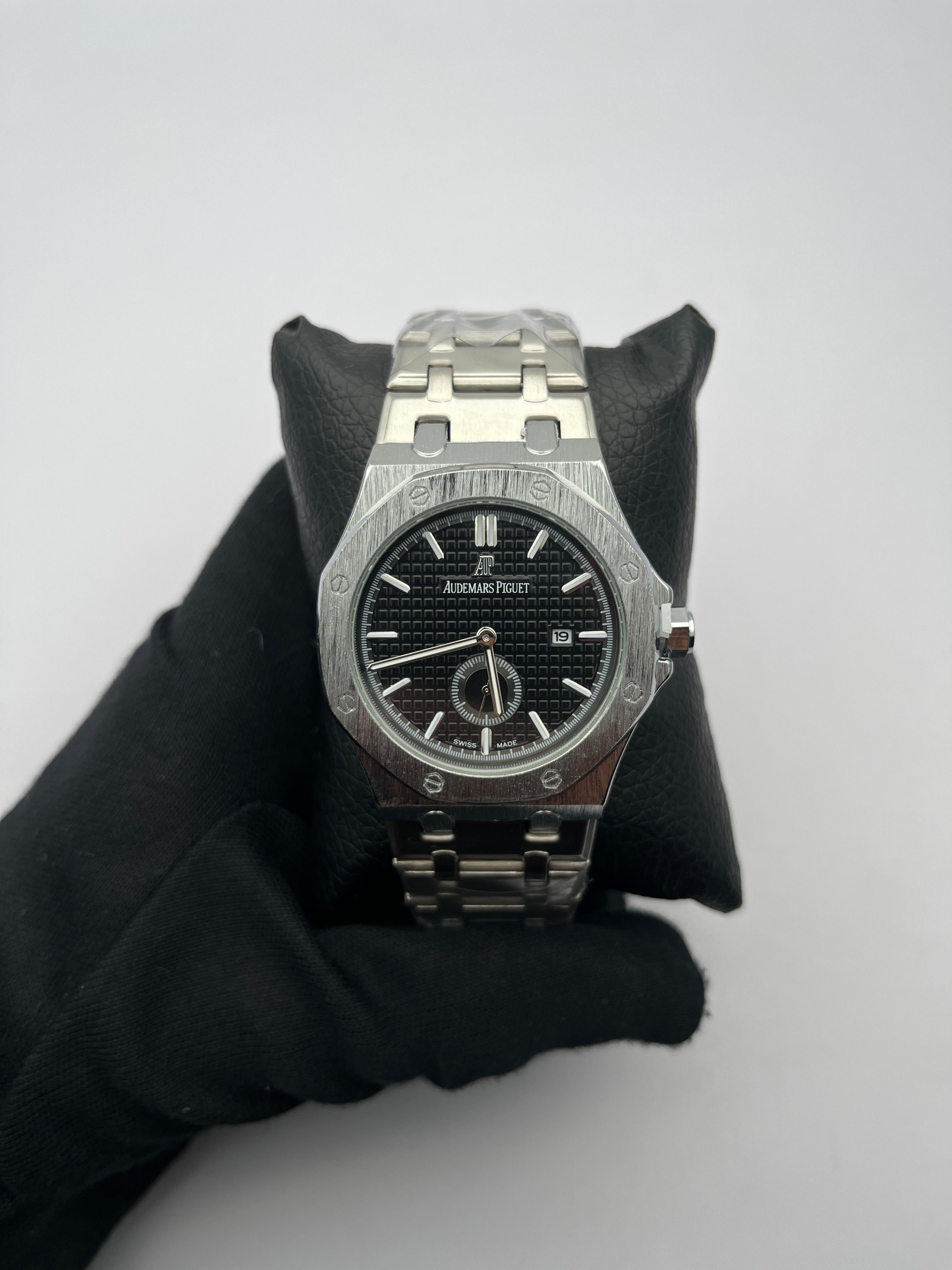 AP ACERO/PLATEADO CARA/NEGRA/CRONO BISEL/OCTAGONAL/PLATEADO