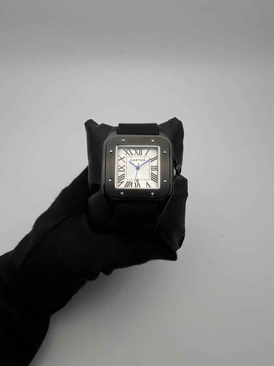 CRTR GOMA/NEGRO CARA/PLATEADA BISEL/NEGRO