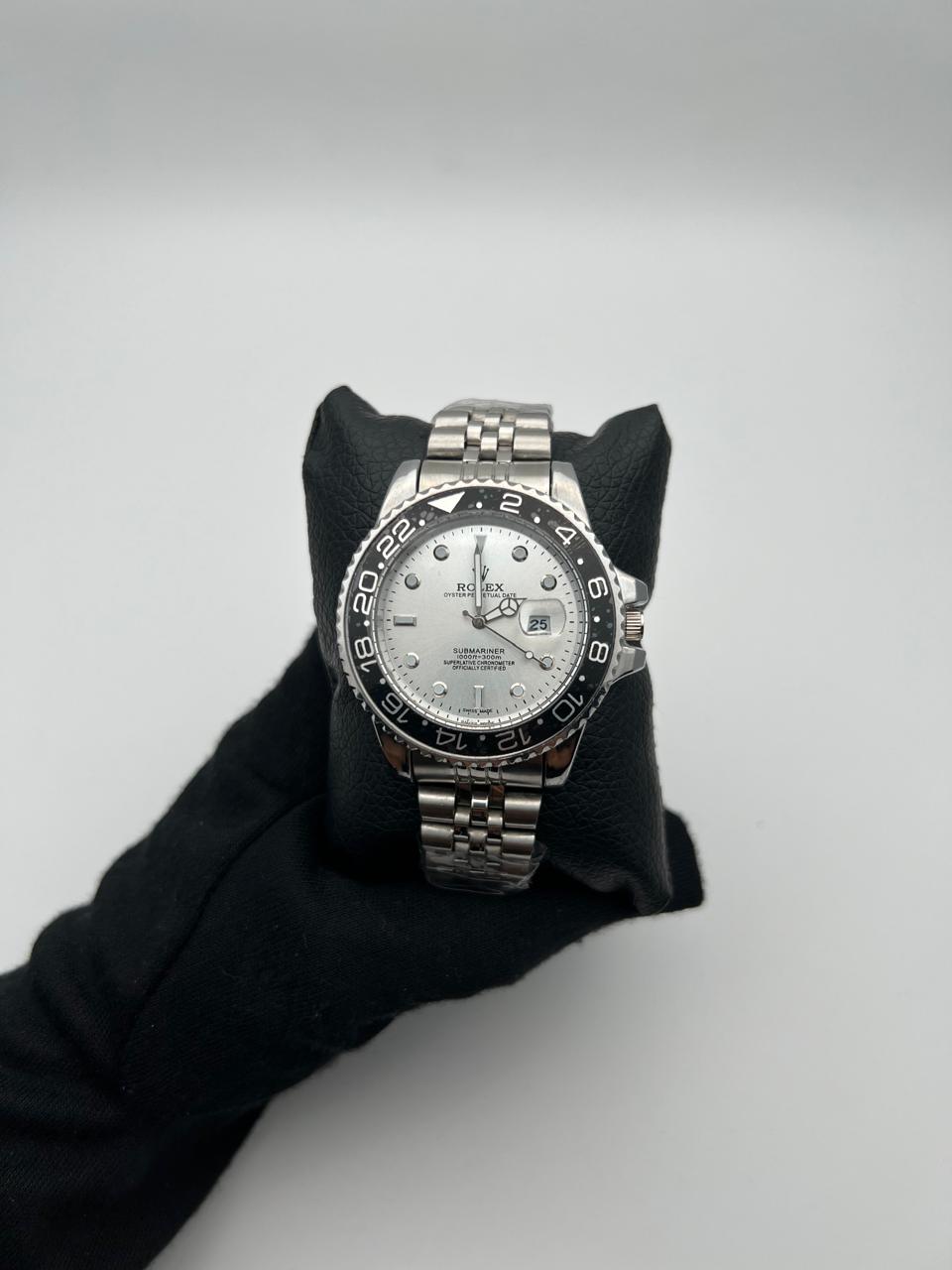 RX GMT ACERO/PLATEADO CARA/PLATEADA BISEL/NEGRO