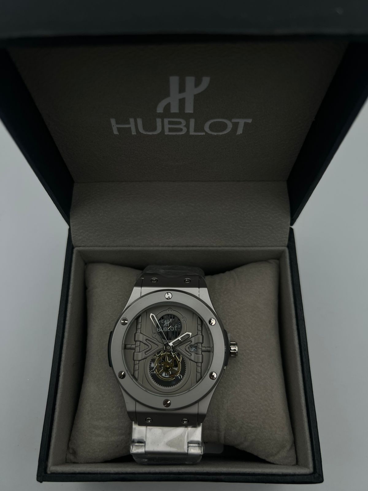 HBLT ACERO/PLATEADO CARA/GRIS/X BISEL/PLATEADO