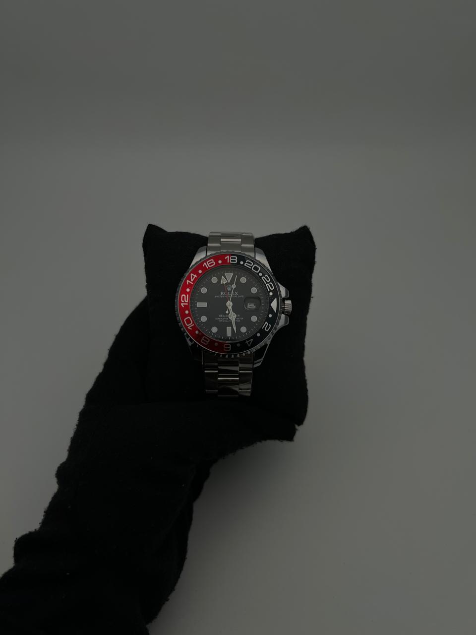 RX SEA ACERO/PLATEADO CARA/NEGRA BISEL/NEGRO/ROJO