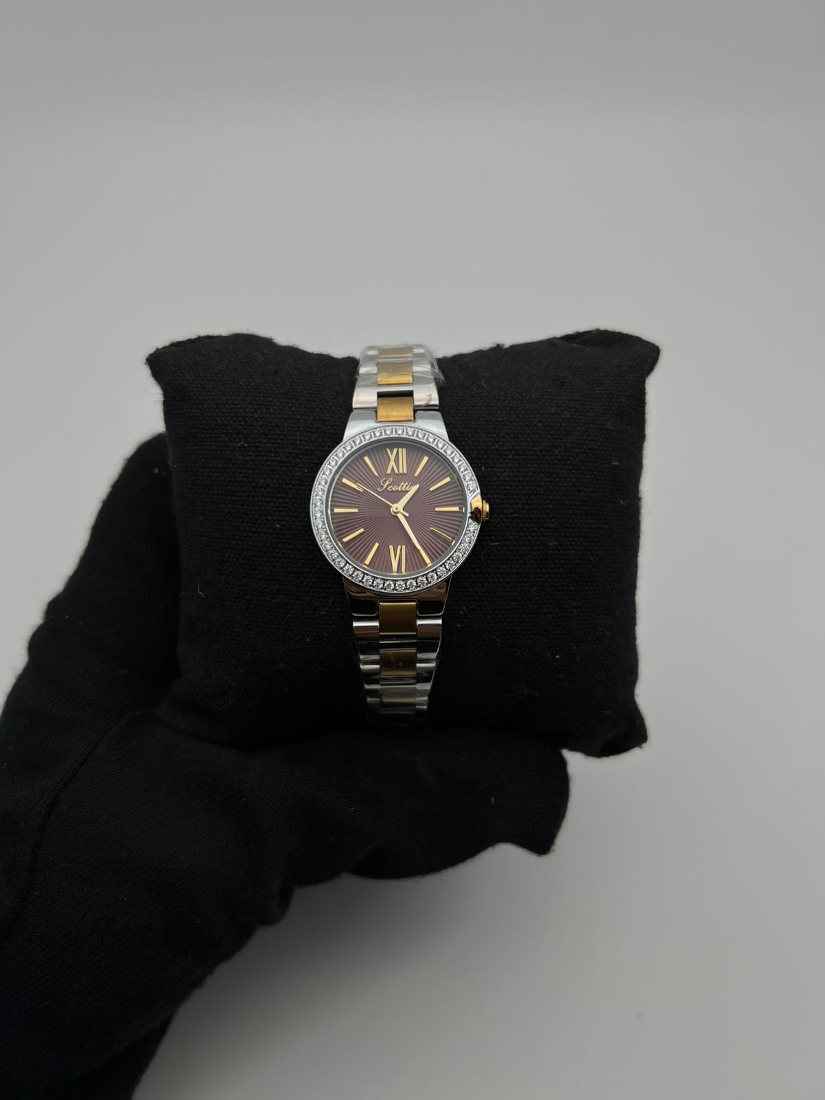 SCOTTIE ACERO/BICOLOR CARA/CAFE BISEL/CUBANO