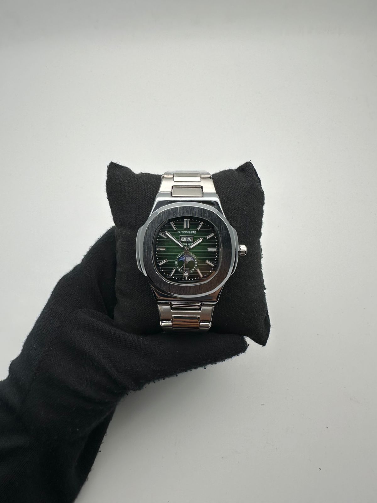 PTK DT ACERO/PLATEADO CARA/VERDE/CRONO BISEL/PLATEADO