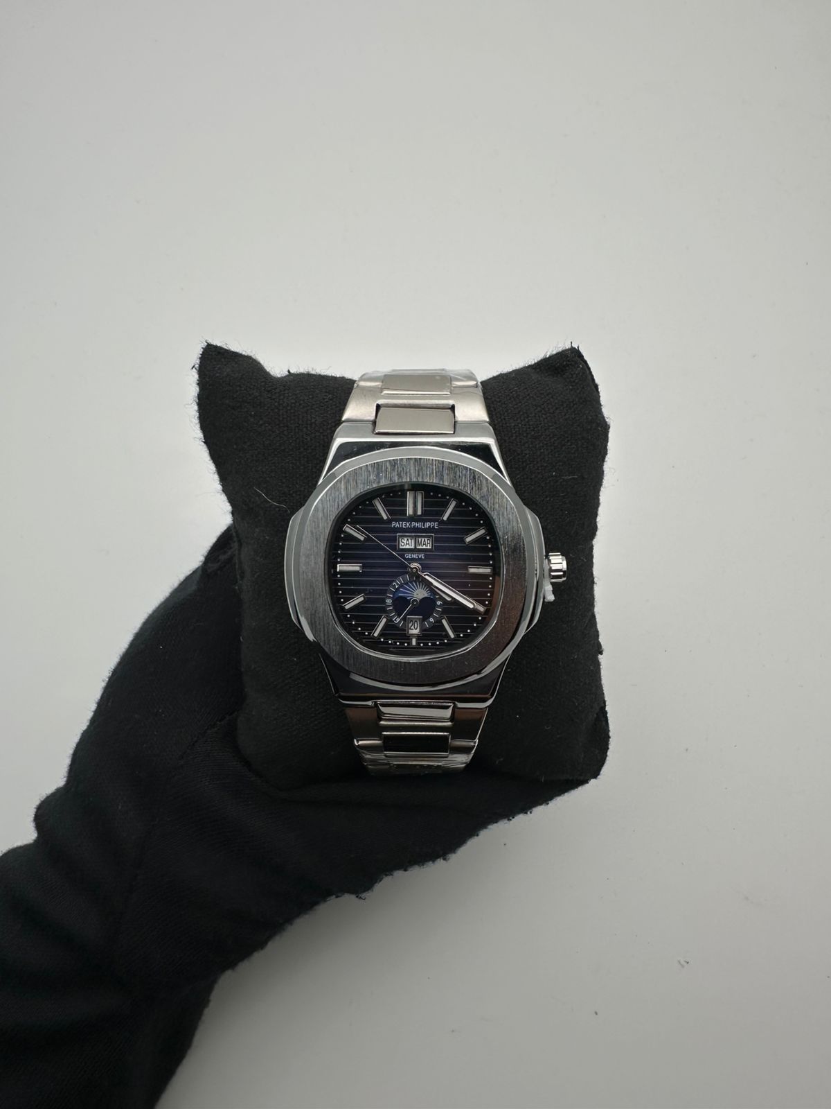 PTK DT ACERO/PLATEADO CARA/AZUL/CRONO BISEL/PLATEADO