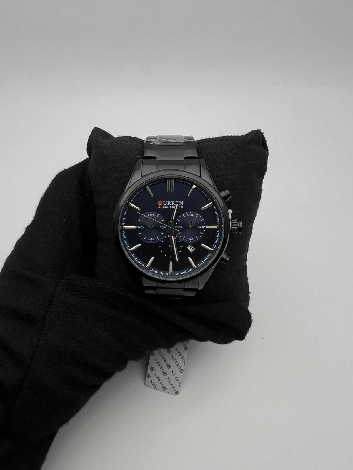 CRRN ACERO/NEGRO CARA/AZUL/3 CRONOS BISEL/NEGRO