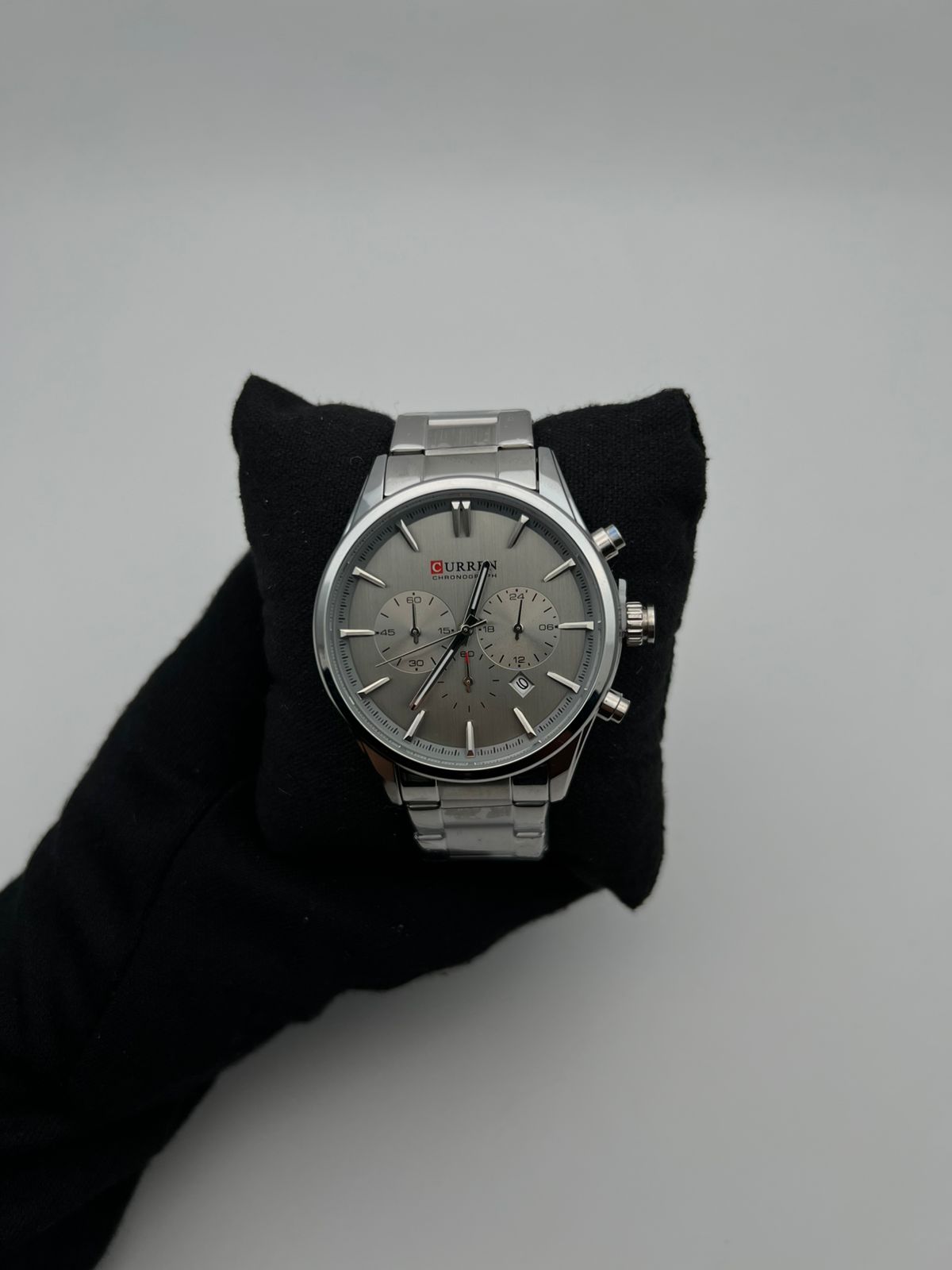 CRRN 3 CRONOS ACERO/PLATEADO CARA GRIS BISEL PLATEADO