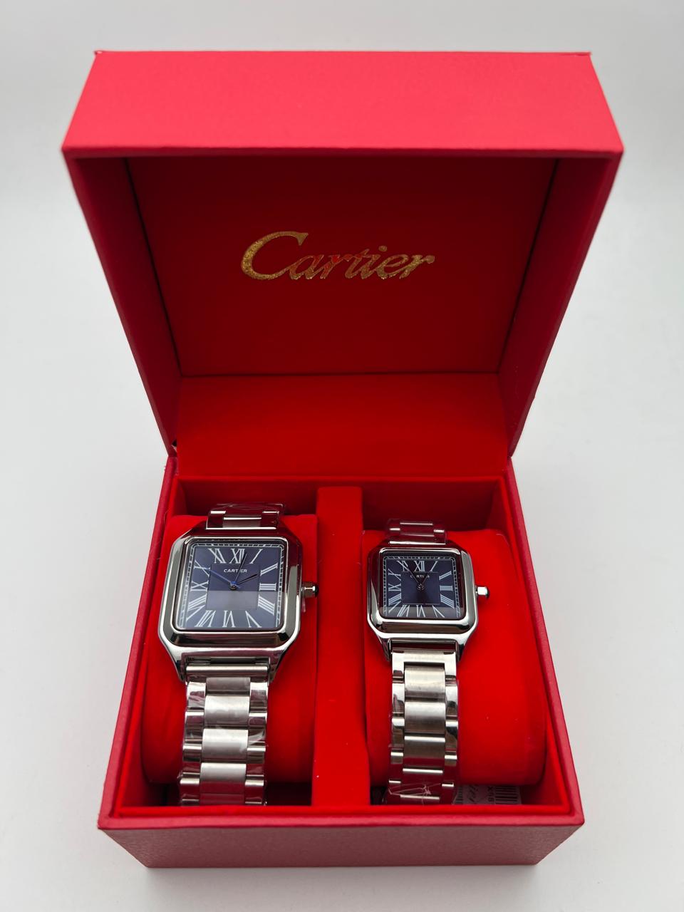 COMBO PAREJA CRTR ACERO/PLATEADO BISEL/PLATEADO CARA/AZUL