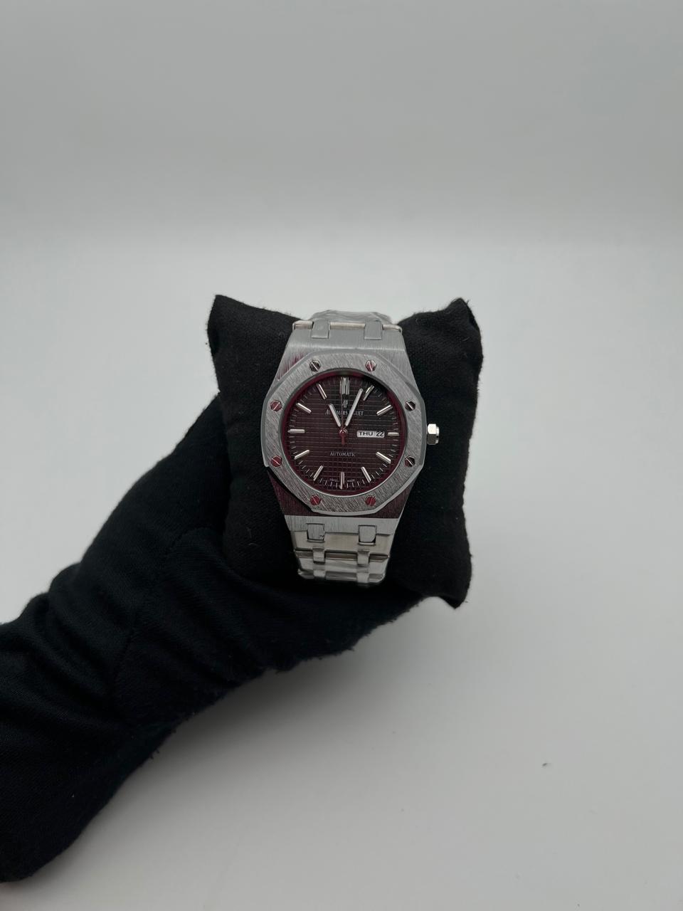 AP DTS ACERO/PLATEADO CARA/NEGRA BISEL/PLATEADO/OCTAGONAL