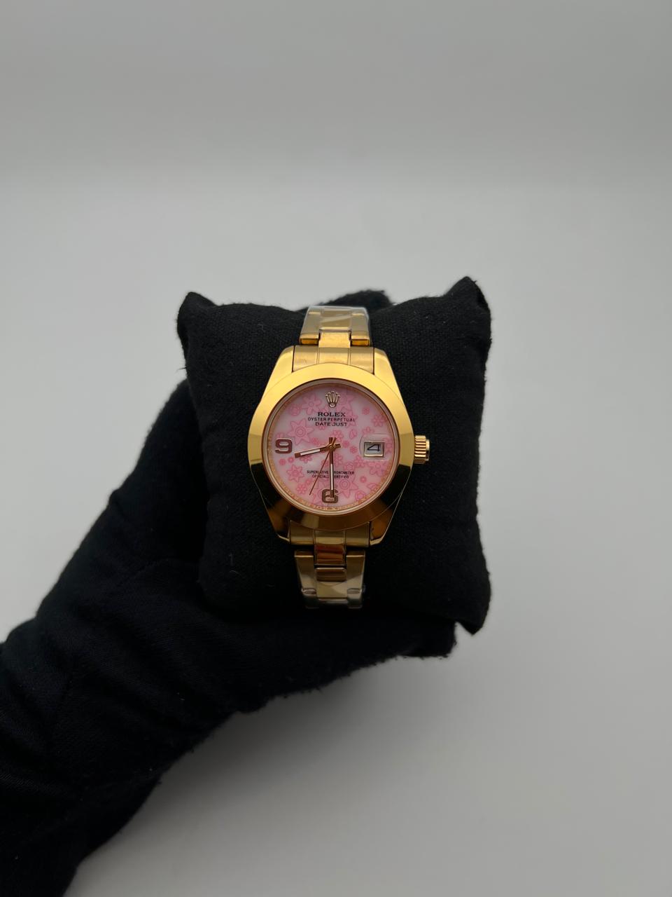 RX DTS DAMA ACERO/DORADO CARA/ROSA/FLRS BISEL/DORADO