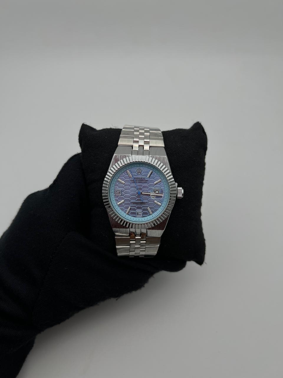 RX DTS LAND ACERO/PLATEADO CARA/AZUL CLARO BISEL/PLATEADO