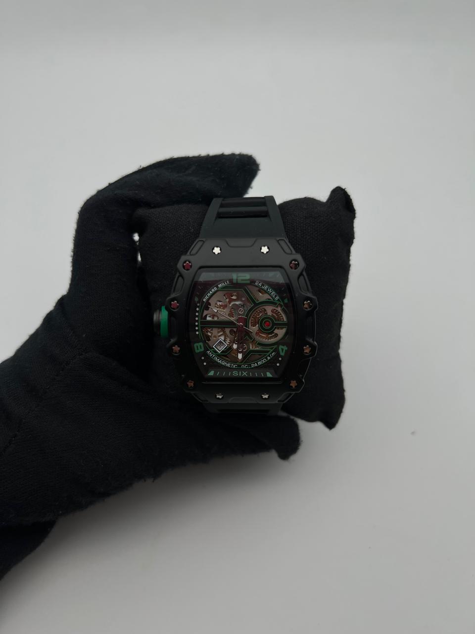 R. MILLE GOMA/NEGRO CARA/VERDE/NEGRA/BLN BISEL/NEGRO