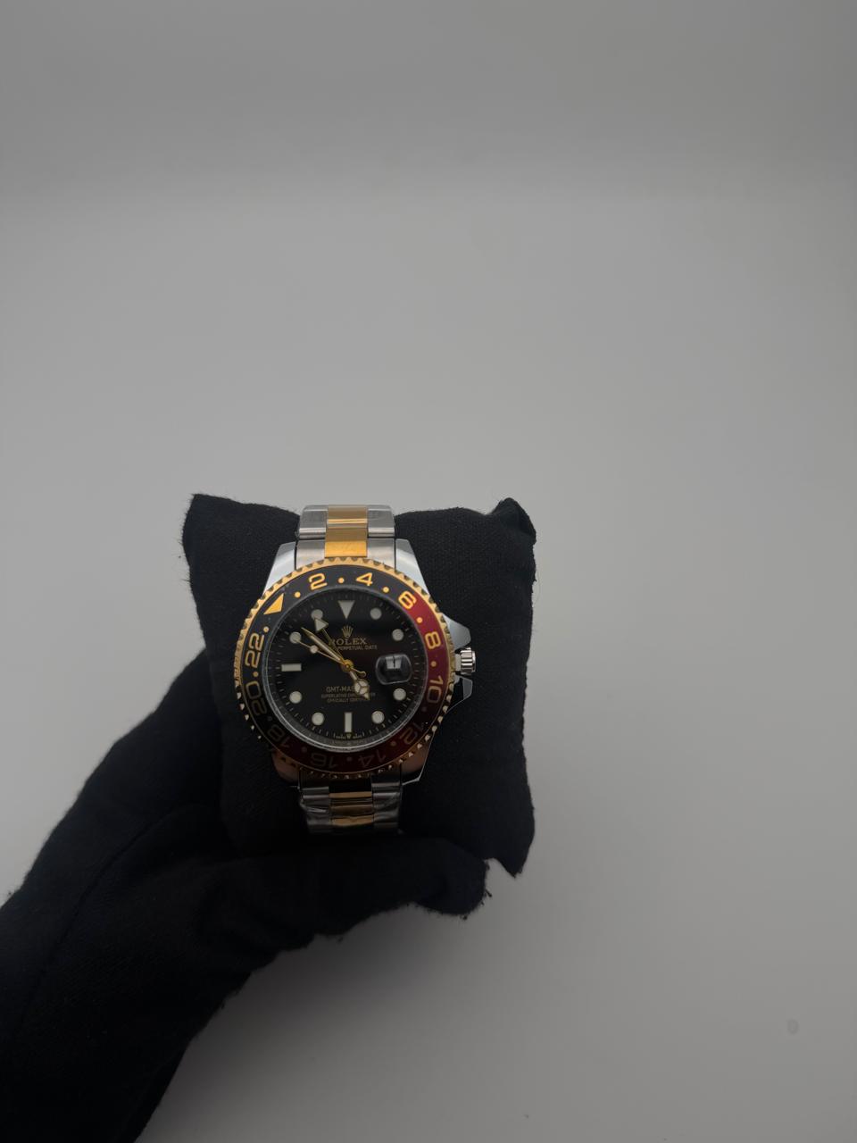 RX GMT ACERO/BICOLOR CARA/NEGRA BISEL/NEGRO/ROJO