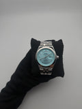 RX DT LAND ACERO/PLATEADA CARA/AZUL CLARO/ARABIGOS BISEL/PLATEADO