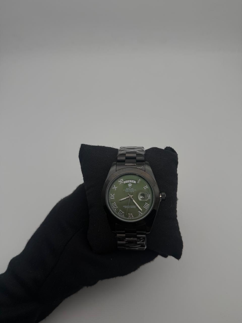 RX DTS ACERO/NEGRO/TRENZADO CARA/VERDE/ROMANOS BISEL/NEGRO