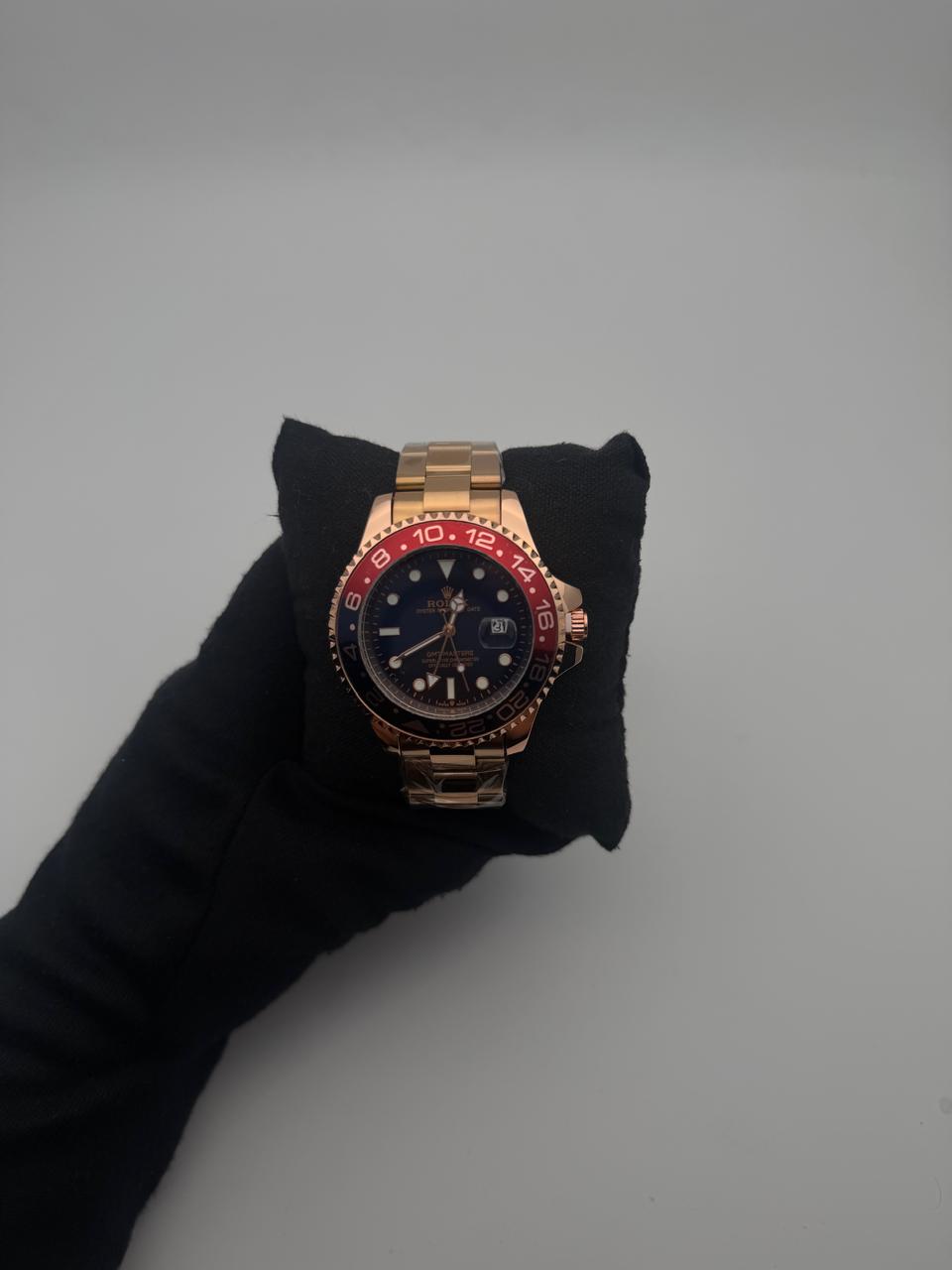 RX GMT ACERO/PALO ROSA CARA/NEGRA BISEL/AZUL/ROJO