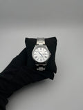 CASIO DT ACERO/PLATEADO CARA PLATEADA/AZUL BISEL PLATEADO