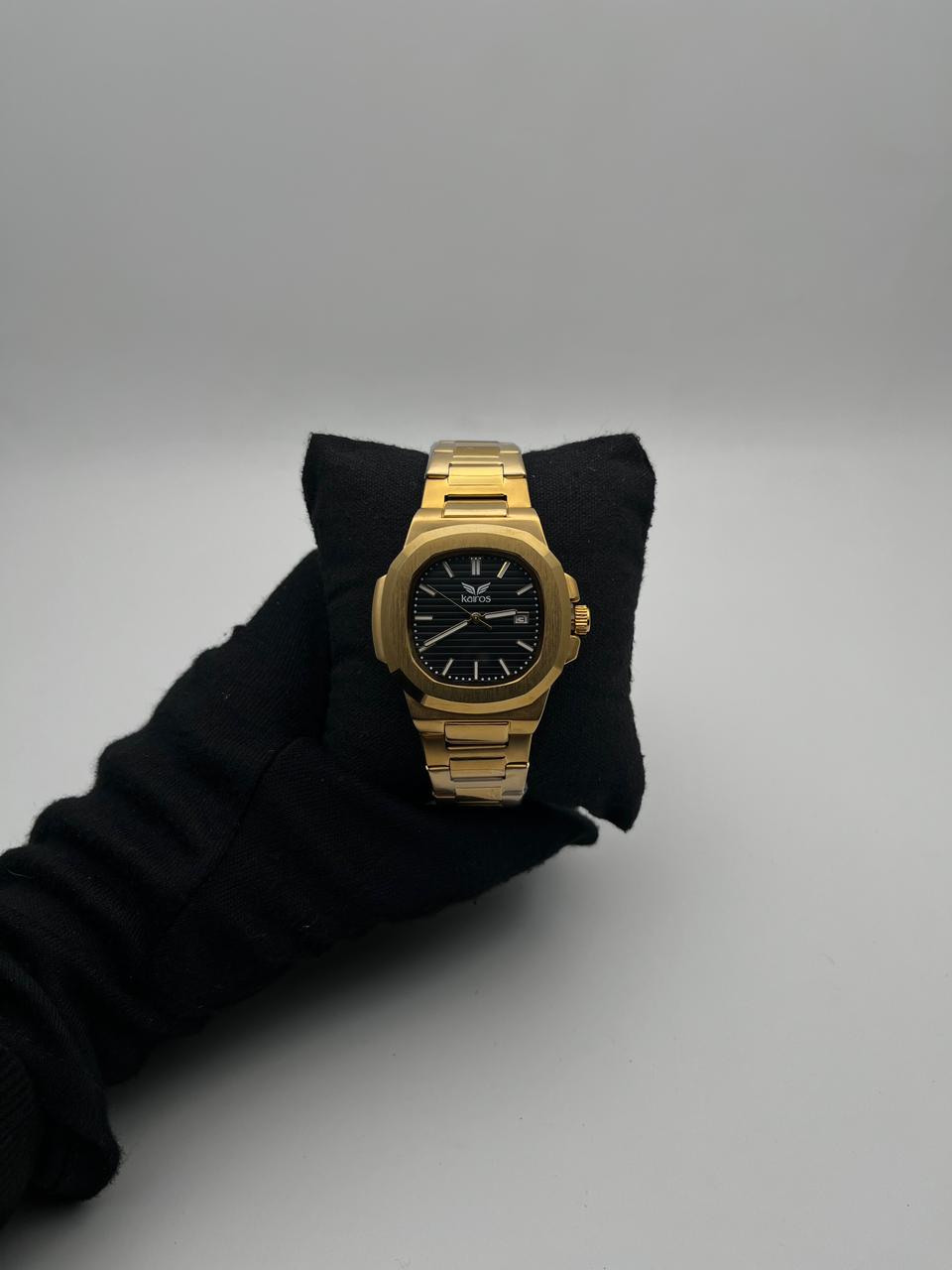 KAIROS PK ACERO/DORADO CARA/NEGRA BISEL/DORADO