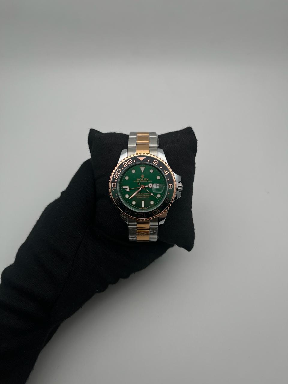 RX GMT ACERO/BICOLOR/PALO ROSA CARA/VERDE BISEL/VERDE/NEGRO