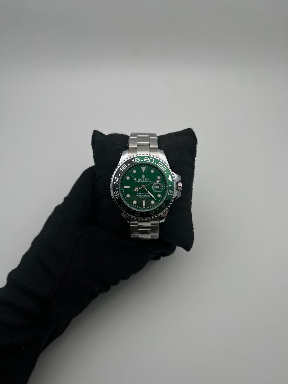 RX GMT ACERO/PLATEADO CARA/VERDE BISEL/NEGRO/VERDE