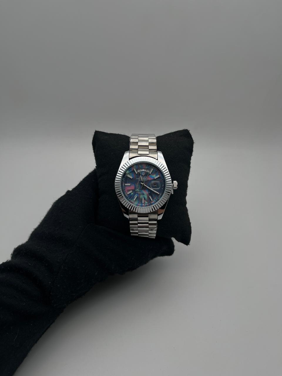 RX DT ACERO/PLATEADO/TRENZADO CARA/MULTICOLOR BISEL/PLATEADO