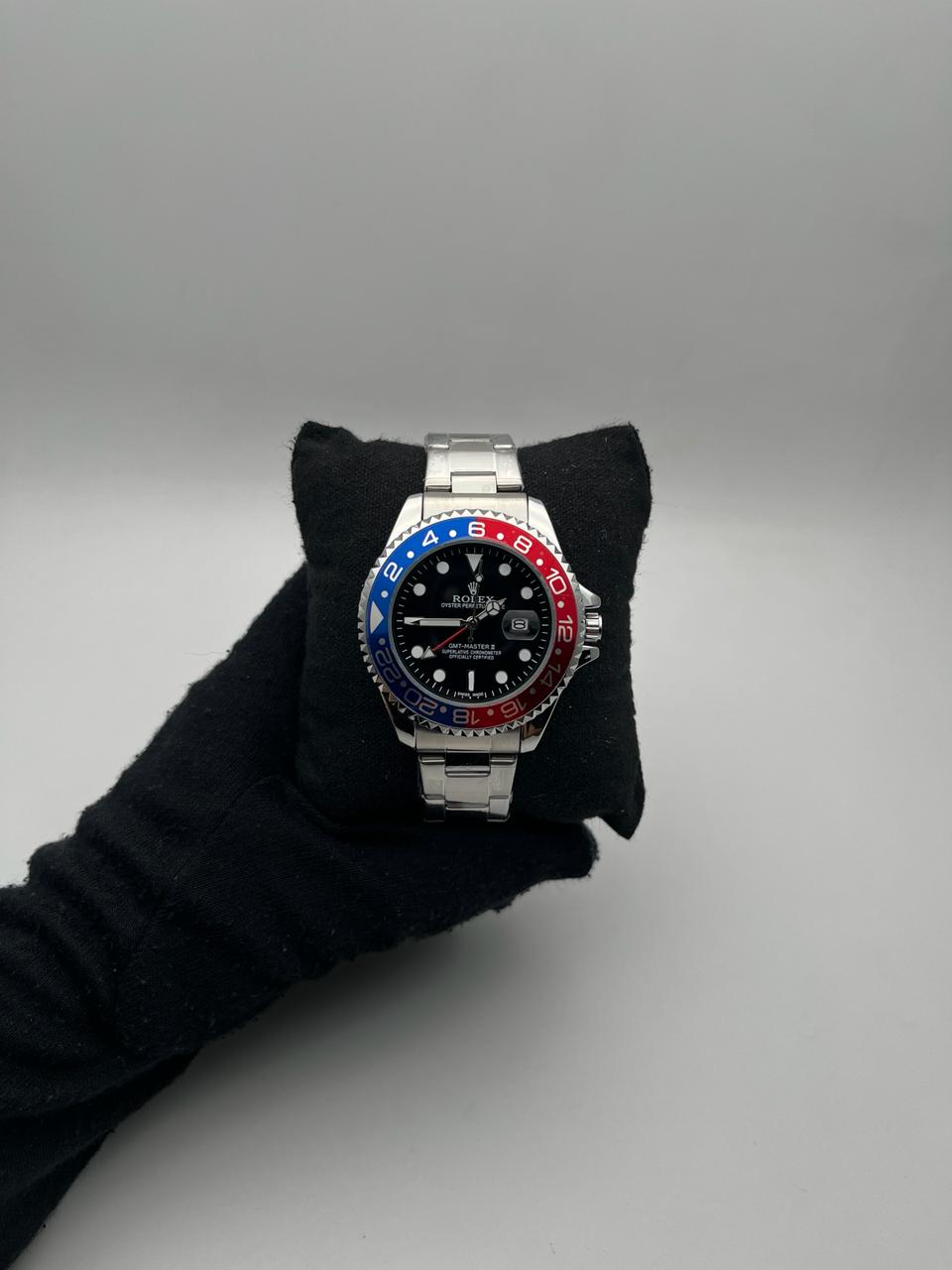 RX GMT ACERO/PLATEADO CARA/NEGRA BISEL/ROJO/AZUL