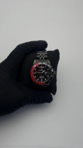 RX DT GMT ACERO/NEGRO/TRENZADO CARA/NEGRA BISEL/NEGRO/ROJO