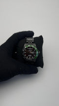 RX DT GMT ACERO/NEGRO/TRENZADO CARA/NEGRA BISEL/NEGRO/VERDE