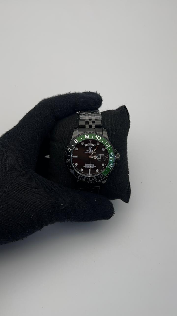 RX DT GMT ACERO/NEGRO/TRENZADO CARA/NEGRA BISEL/NEGRO/VERDE