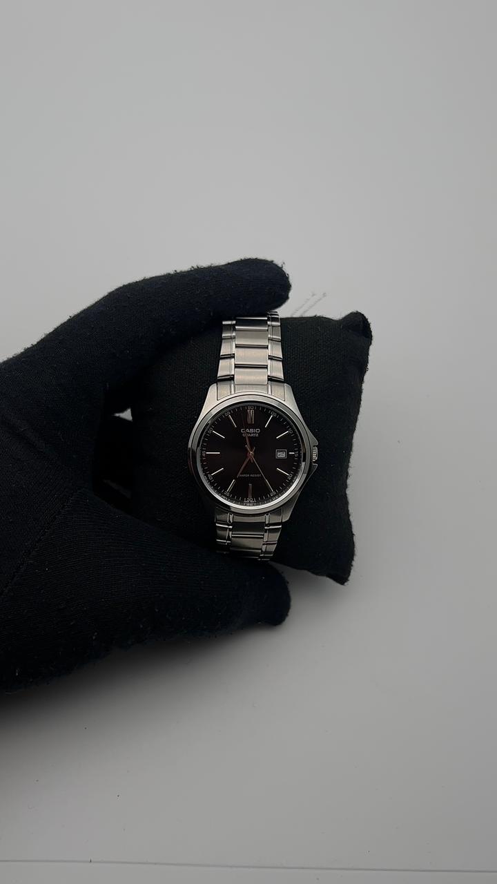 CASIO DTS ORIGINAL ACERO/PLATEADO CARA/NEGRA BISEL/PLATEADO/LISO