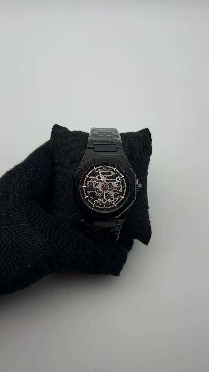 AP ACERO/NEGRO CARA/CRCT/NEGRA/PLATEADA/NEGRA BISEL/OCTAGONAL/NEGRO