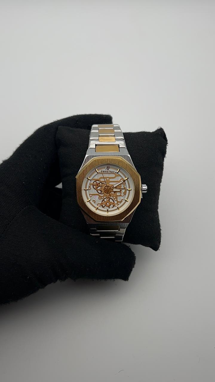 AP ACERO/BICOLOR CARA/CRCT/BLANCA/DORADA/BLANCA BISEL/OCTAGONAL/DORADO
