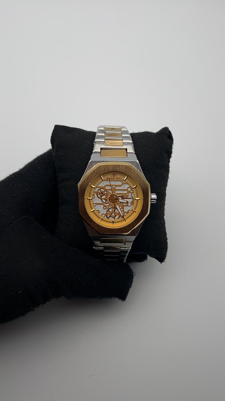 AP ACERO/BICOLOR CARA/CRCT/AMARILLA/DORADA/BLANCA BISEL/OCTAGONAL/DORADO