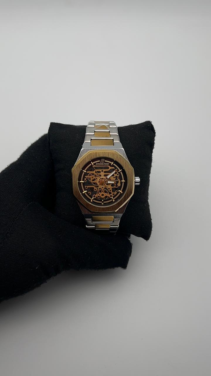 AP ACERO/BICOLOR CARA/CRCT/NEGRA/DORADA/NEGRA BISEL/OCTAGONAL/DORADO
